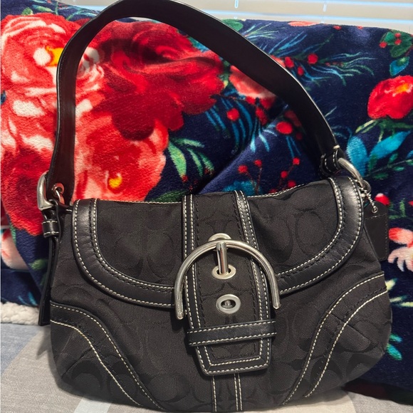 Coach Black signature SoHo  Shoulder Bag - Picture 1 of 9